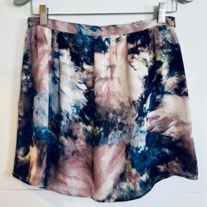 Haute Hippie 100% Silk Watercolor Mini Skirt XS